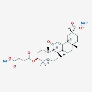 molecular formula C34H48Na2O7 B12427109 disodium;(2S,4aS,6aR,6aS,6bR,8aR,10S,12aS,14bR)-10-(3-carboxylatopropanoyloxy)-2,4a,6a,6b,9,9,12a-heptamethyl-13-oxo-3,4,5,6,6a,7,8,8a,10,11,12,14b-dodecahydro-1H-picene-2-carboxylate 