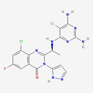 molecular formula C17H14Cl2FN9O B12427216 PI3K-IN-6 