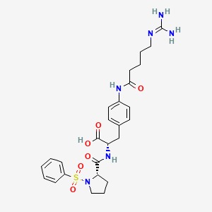 (S)-3-(4-(5-Guanidinopentanamido)phenyl)-2-((S)-1-(phenylsulfonyl)pyrrolidine-2-carboxamido)propanoic acid