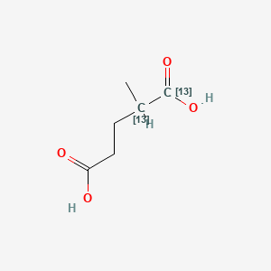 molecular formula C6H10O4 B12427260 2-methyl(1,2-13C2)pentanedioic acid 