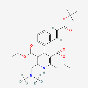 molecular formula C28H38N2O6 B12427291 Teludipine-d6 