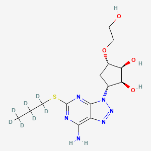 (1S,2S,3R,5S)-3-[7-amino-5-(1,1,2,2,3,3,3-heptadeuteriopropylsulfanyl)triazolo[4,5-d]pyrimidin-3-yl]-5-(2-hydroxyethoxy)cyclopentane-1,2-diol