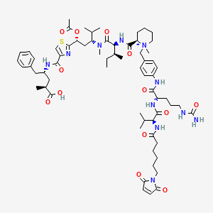 molecular formula C66H96N11O13S+ B12427305 MC-VC(S)-PABQ-Tubulysin M 