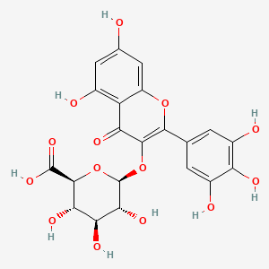 molecular formula C21H18O14 B1242733 杨梅黄素-3-O-葡萄糖苷 CAS No. 77363-65-6