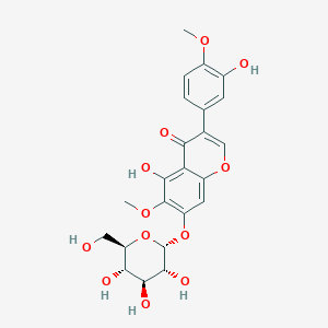 molecular formula C23H24O12 B12427396 5-hydroxy-3-(3-hydroxy-4-methoxyphenyl)-6-methoxy-7-[(2R,3R,4S,5S,6R)-3,4,5-trihydroxy-6-(hydroxymethyl)oxan-2-yl]oxychromen-4-one 