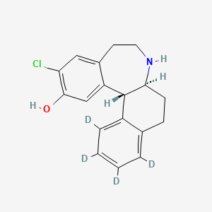 molecular formula C18H18ClNO B12427428 (6aS,13bR)-11-chloro-1,2,3,4-tetradeuterio-6,6a,7,8,9,13b-hexahydro-5H-naphtho[1,2-a][3]benzazepin-12-ol 