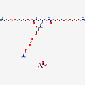 molecular formula C41H82F3N7O17 B12427442 Tri(Amino-PEG4-amide)-amine (TFA) 