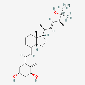 molecular formula C28H44O3 B12427445 1alpha, 25-Dihydroxy VD2-13C2 