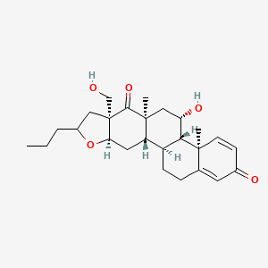 molecular formula C26H36O5 B12427487 (4aR,4bS,5S,6aS,7aS,10aR,11aS,11bS)-5-hydroxy-7a-(hydroxymethyl)-4a,6a-dimethyl-9-propyl-5,6,8,9,10a,11,11a,11b,12,13-decahydro-4bH-phenanthro[2,1-f][1]benzofuran-2,7-dione 