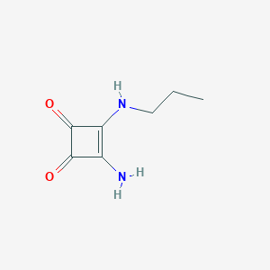 molecular formula C7H10N2O2 B124275 3-氨基-4-(丙基氨基)环丁-3-烯-1,2-二酮 CAS No. 282093-54-3