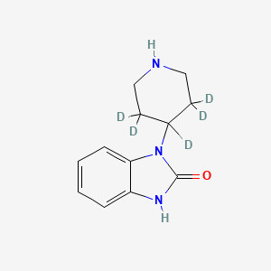 molecular formula C12H15N3O B12427509 4-(2-Keto-1-benzimidazolinyl)piperidine-d5 (Major) 