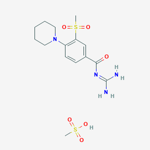 N-(diaminomethylidene)-3-methylsulfonyl-4-piperidin-1-ylbenzamide;methanesulfonic acid