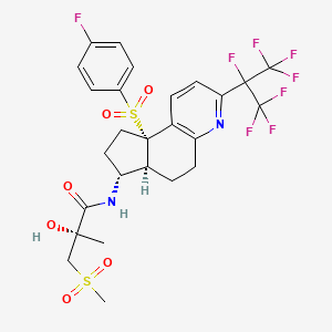 molecular formula C26H26F8N2O6S2 B12427548 ROR|At inverse agonist 14 