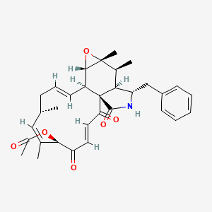 molecular formula C32H37NO6 B12427606 [(1R,3E,6R,7Z,9S,11E,13R,14S,16R,17S,18R,19S)-19-benzyl-7,9,16,17-tetramethyl-2,5,21-trioxo-15-oxa-20-azatetracyclo[11.8.0.01,18.014,16]henicosa-3,7,11-trien-6-yl] acetate CAS No. 79648-72-9