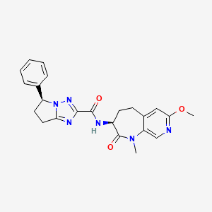 molecular formula C23H24N6O3 B12427619 (5S)-N-[(3S)-7-Methoxy-1-methyl-2-oxo-4,5-dihydro-3H-pyrido[3,4-b]azepin-3-yl]-5-phenyl-6,7-dihydro-5H-pyrrolo[1,2-b][1,2,4]triazole-2-carboxamide 