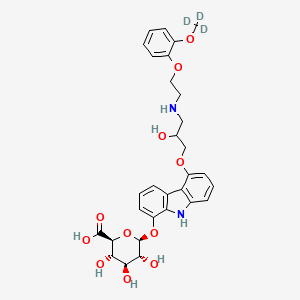 molecular formula C30H34N2O11 B12427647 8-Hydroxy Carvedilol-d3 8-O-beta-D-Glucuronide 