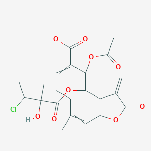 Methyl 5-acetyloxy-4-(3-chloro-2-hydroxy-2-methylbutanoyl)oxy-10-methyl-3-methylidene-2-oxo-3a,4,5,8,9,11a-hexahydrocyclodeca[b]furan-6-carboxylate