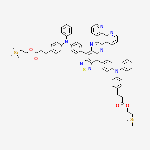 molecular formula C70H66N8O4SSi2 B12427655 2-trimethylsilylethyl 3-[4-(N-[4-[23-[4-(N-[4-[3-oxo-3-(2-trimethylsilylethoxy)propyl]phenyl]anilino)phenyl]-20lambda4-thia-6,9,15,19,21,25-hexazahexacyclo[12.11.0.02,7.08,13.016,24.018,22]pentacosa-1(25),2(7),3,5,8(13),9,11,14,16,18(22),19,20,23-tridecaen-17-yl]phenyl]anilino)phenyl]propanoate 