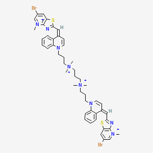 molecular formula C47H54Br2N8S2+4 B1242766 LoLo-1 tetracation 