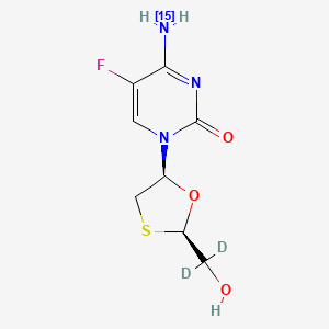 molecular formula C8H10FN3O3S B12427662 Emtricitabine-15N,D2 