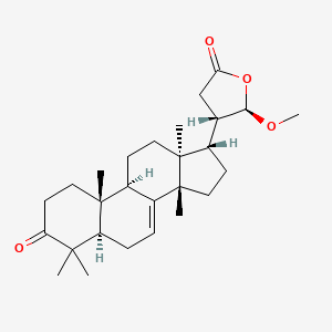 3-Oxo-21|A-methoxy-24,25,26,27-tetranortirucall-7-ene-23(21)-lactone