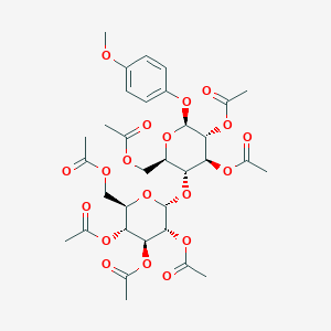 molecular formula C33H42O19 B12427749 Glc2Ac3Ac4Ac6Ac(a1-4)Glc2Ac3Ac6Ac(b)-O-Ph(4-OMe) 