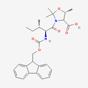 (5R)-3-((((9H-fluoren-9-yl)methoxy)carbonyl)-L-isoleucyl)-2,2,5-trimethyloxazolidine-4-carboxylic acid