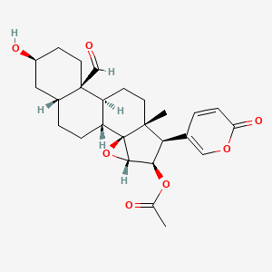 [(1R,2S,4S,5R,6R,7R,10S,11R,14S,16R)-11-formyl-14-hydroxy-7-methyl-6-(6-oxopyran-3-yl)-3-oxapentacyclo[8.8.0.02,4.02,7.011,16]octadecan-5-yl] acetate