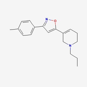 molecular formula C18H22N2O B1242782 3-(4-methylphenyl)-5-(1-propyl-3,6-dihydro-2H-pyridin-5-yl)-1,2-oxazole 