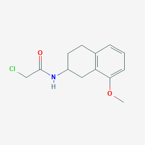 molecular formula C13H16ClNO2 B1242784 8-Methoxy-2-chloro-acetamidotetraline 