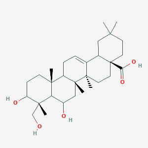 molecular formula C30H48O5 B12427858 (4aS,6aS,6bR,9R,12aR)-8,10-dihydroxy-9-(hydroxymethyl)-2,2,6a,6b,9,12a-hexamethyl-1,3,4,5,6,6a,7,8,8a,10,11,12,13,14b-tetradecahydropicene-4a-carboxylic acid 