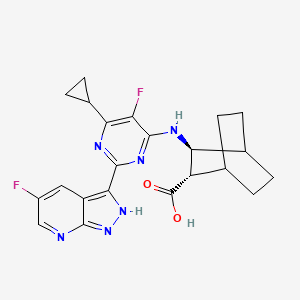 molecular formula C22H22F2N6O2 B12427892 Onradivir CAS No. 2200336-20-3