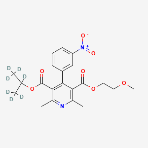 molecular formula C21H24N2O7 B12427899 Dehydro Nimodipine-d7 