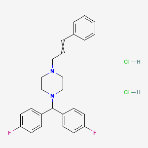 1-[Bis(4-fluorophenyl)methyl]-4-(3-phenylprop-2-enyl)piperazine;dihydrochloride