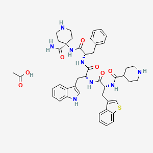 molecular formula C45H54N8O7S B12427956 Relamorelin acetate 