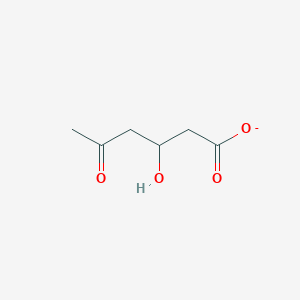 molecular formula C6H9O4- B1242796 3-Hydroxy-5-oxohexanoate 