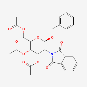 molecular formula C27H27NO10 B12427977 [(3S,6R)-3,4-bis(acetyloxy)-6-(benzyloxy)-5-(1,3-dioxoisoindol-2-yl)oxan-2-yl]methyl acetate 