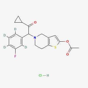 molecular formula C20H21ClFNO3S B12427978 m-Fluoro Prasugrel-d4 (hydrochloride) 