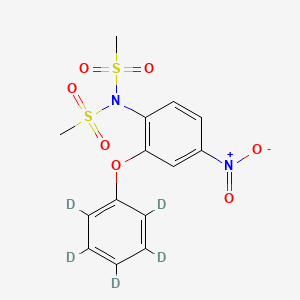 molecular formula C14H14N2O7S2 B12427985 N-Methylsulfonyl Nimesulide-d5 