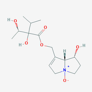 molecular formula C15H25NO6 B12427992 Butanoic acid, 2,3-dihydroxy-2-(1-methylethyl)-,(2,3,5,7a-tetrahydro-1-hydroxy-4-oxido-1H-pyrrolizin-7-yl)methyl ester,[1R-[1a,7(2S*,3S*),7ab]]- 