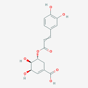 molecular formula C16H16O8 B12427999 1-Cyclohexene-1-carboxylic acid,5-((3-(3,4-dihydroxyphenyl)-1-oxo-2-p ropenyl)oxy)-3,4-dihydroxy-,(3r-(3alpha,4alpha,5beta))- 