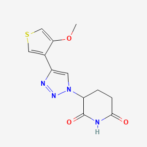 3-[4-(4-Methoxythiophen-3-yl)triazol-1-yl]piperidine-2,6-dione