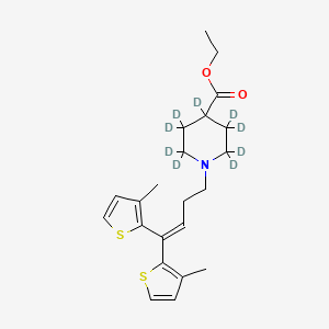 molecular formula C22H29NO2S2 B12428065 Tiagabine 4-carboxy-O-ethyl-d9 