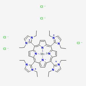 manganese(3+);5,10,15,20-tetrakis(1,3-diethylimidazol-1-ium-2-yl)porphyrin-22,24-diide;pentachloride