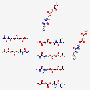 1-O-[2-(benzylcarbamoylamino)propyl] 4-O-propan-2-yl but-2-enedioate;1-O-[2-(diethylcarbamoylamino)propyl] 4-O-propan-2-yl but-2-enedioate;1-O-[2-[diethylcarbamoyl(ethyl)amino]propyl] 4-O-propan-2-yl but-2-enedioate;1-O-[2-(dimethylcarbamoylamino)propyl] 4-O-propan-2-yl but-2-enedioate;1-O-[2-[dimethylcarbamoyl(methyl)amino]propyl] 4-O-propan-2-yl but-2-enedioate;1-O-[2-[ethylcarbamoyl(methyl)amino]propyl] 4-O-propan-2-yl but-2-enedioate;1-O-[2-[ethyl(ethylcarbamoyl)amino]propyl] 4-O-propan-2-yl but-2-enedioate;1-O-[2-(phenylcarbamoylamino)propyl] 4-O-propan-2-yl but-2-enedioate