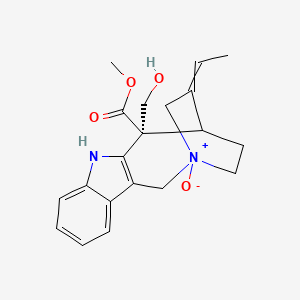 molecular formula C20H24N2O4 B12428164 methyl (12S)-14-ethylidene-12-(hydroxymethyl)-1-oxido-10-aza-1-azoniatetracyclo[11.2.2.03,11.04,9]heptadeca-3(11),4,6,8-tetraene-12-carboxylate 