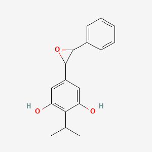 molecular formula C17H18O3 B1242818 2-Isopropyl-5-(3-phenyl-oxiranyl)-benzene-1,3-diol 