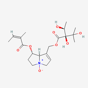 molecular formula C20H31NO8 B12428186 [(7S,8R)-7-[(Z)-2-methylbut-2-enoyl]oxy-4-oxido-5,6,7,8-tetrahydro-3H-pyrrolizin-4-ium-1-yl]methyl (2S)-2,3-dihydroxy-2-[(1S)-1-hydroxyethyl]-3-methylbutanoate 