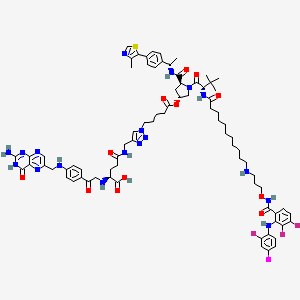 molecular formula C78H96F3IN18O12S B12428199 Folate-MS432 