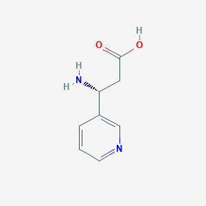 molecular formula C8H10N2O2 B124282 (R)-3-氨基-3-(吡啶-3-基)丙酸 CAS No. 155050-17-2